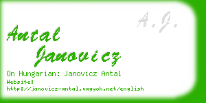 antal janovicz business card